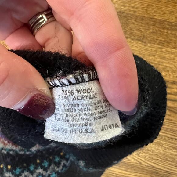 VTG Jantzen Wool Blend Fair Isle Sweater Vest Adult L Grandpa Cottage USA Made - Picture 5 of 6